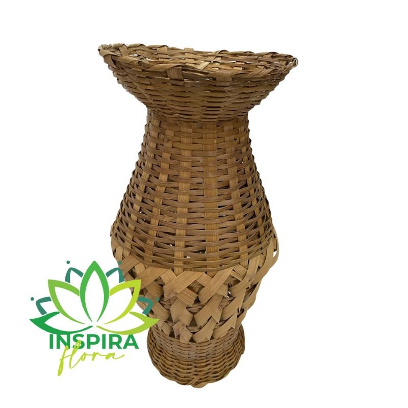 Vaso de Chão Jarra Jarro De Bambu Para Decoração De Capim Dos Pampas 26x60