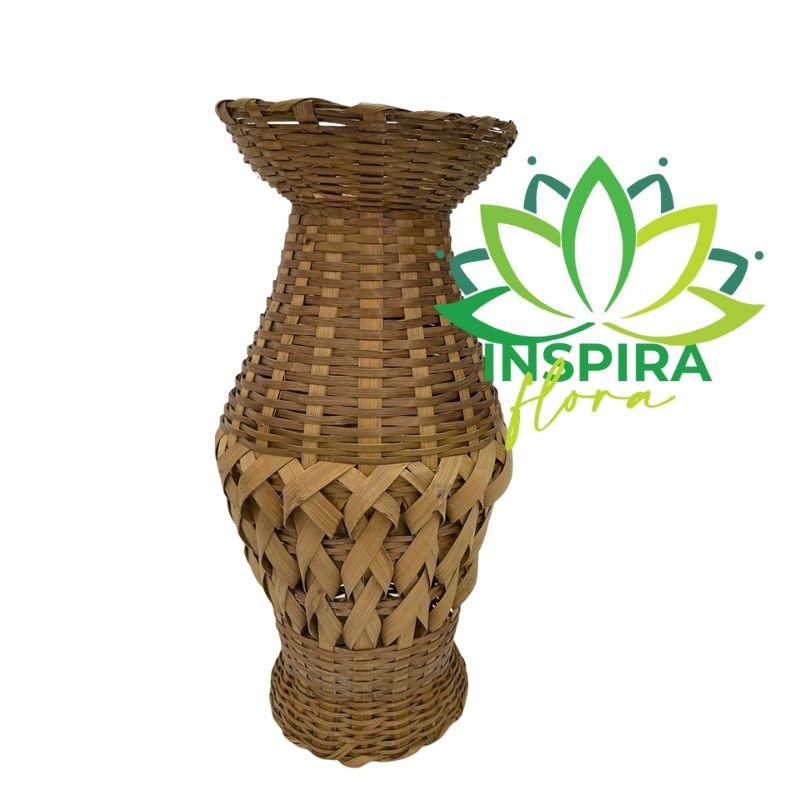 Vaso de Chão Jarra Jarro De Bambu Para Decoração De Capim Dos Pampas 26x60