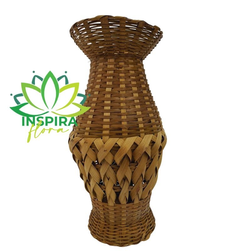 Vaso de Chão Jarra Jarro De Bambu Para Decoração De Capim Dos Pampas 26x60