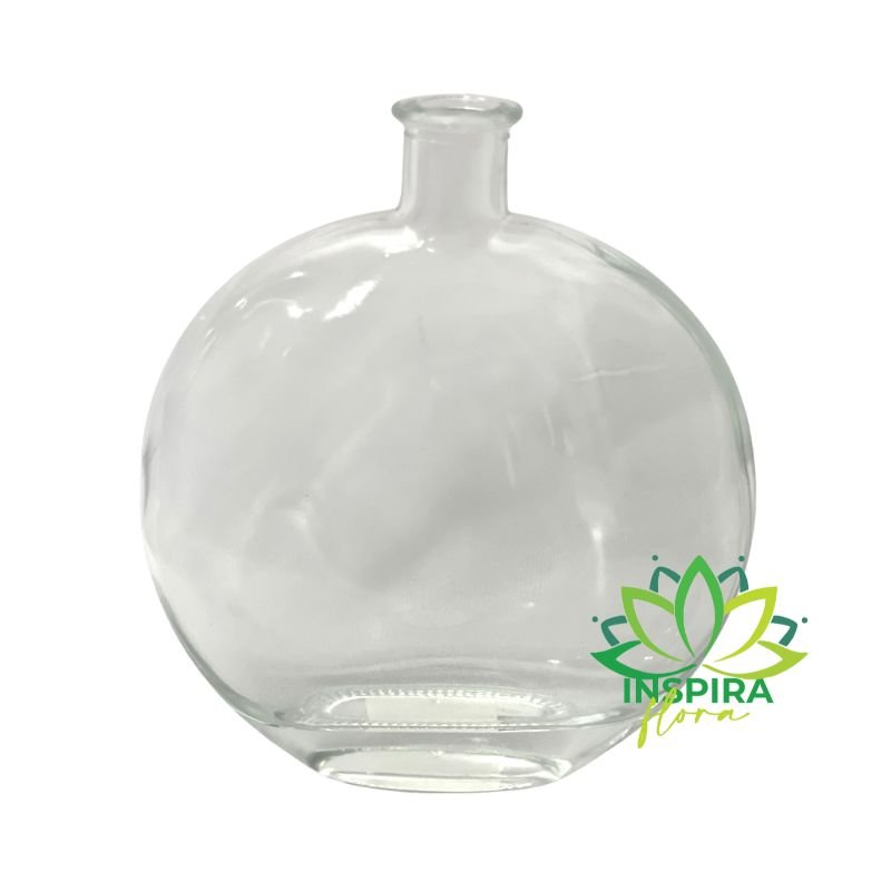 Garrafa Aromatizante De Vidro Redonda 500ml Arranjo Pampas