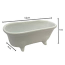 Vasinho Banheirinha Em Cerâmica Branca Lisa Decoração P