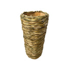Jarra Taboa Revestido Com Taboa Trançado Com Palha 13x30Cm