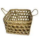 Cesto Organizador Vazado Quadrado Com Alça Taboa Casa Decor