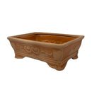 Vaso de Cerâmica Oriental Ikebana Montana G Para Bonsai Quadrado 10x20x26