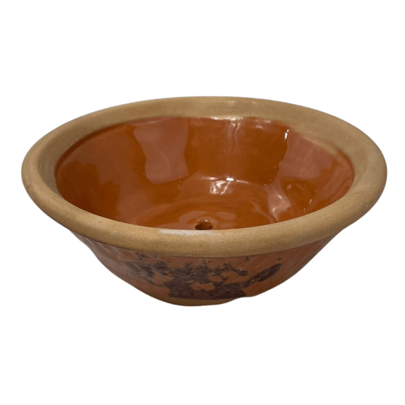 Vaso de Cerâmica Redondo Oriental Terracota