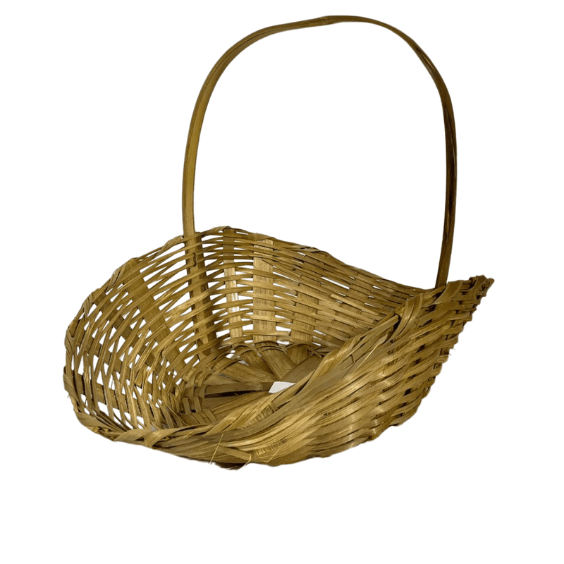 1 Bandejão De Bambu Oval Cesta Fraldeira 38cm Ref 813