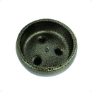 Vaso Terrário Bonsai 7x14 cm Tripé Cerâmica Cor Preto Ouro