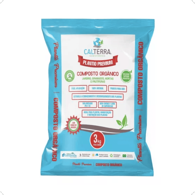 Composto Orgânico 3 Kg Calterra Substrato Saco Qualidade Premium