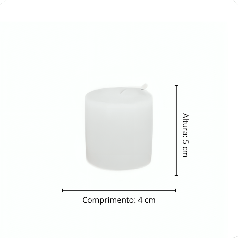 Kit 10 Velas Pitoco 5 Cm Decoração Parafina Casamento Vidro