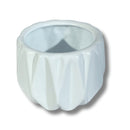 Mini Vaso De Cerâmica Branco Diamond P Suculenta Pote 6