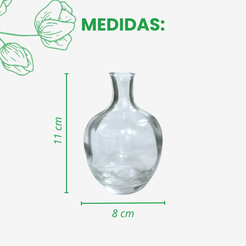 1 Vasinho de Vidro Pequeno Transparente 11 cm Decoração Lembrancinha