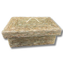 Caixa Baú De Taboa Com Tampa Madeira Revestido Palha Taboa