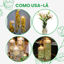 1 Vaso De Vidro Cilindro 10x40Cm Transparente