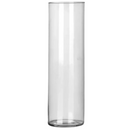 1 Vaso De Vidro Cilindro 10x40Cm Transparente