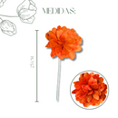 1 Flor de Folha Quina Com Arame Dobrável Desidratada - Laranja