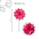 1 Flor de Folha Quina Com Arame Dobrável Desidratada - Pink