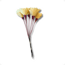 Buquê de Rosinha Flor de Folha Montada C/6 Alvejada Desidratada