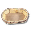 Mini Cachepot De Madeira De Pinus P Oval 19x10cm Decoração