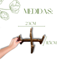 Vaso Bacia De Cerâmica Menta Marmorizado 21cm Tripé Madeira