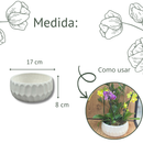 1 Vaso Cerâmica Málaga Mart Cuia 15 Para Plantas Decoração