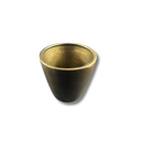 Vaso De Cerâmica Ouro Preto 15cm Furo De Drenagem Plantas