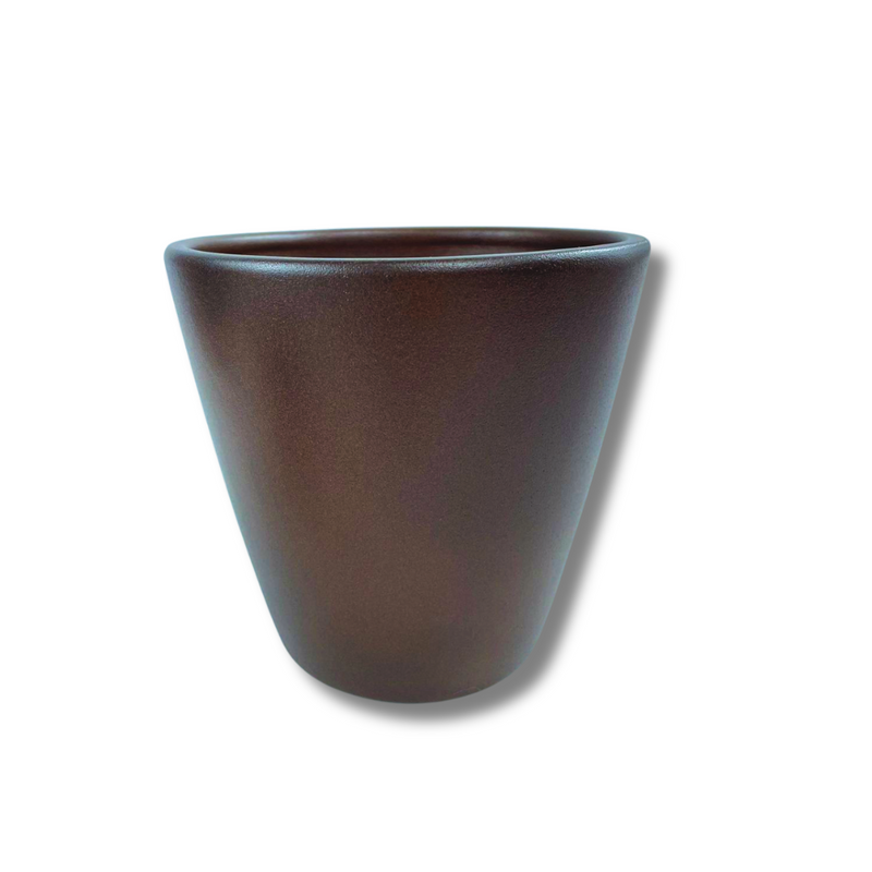 Vaso de Cerâmica Orquídea P cor Aço Cortem Decoração Planta