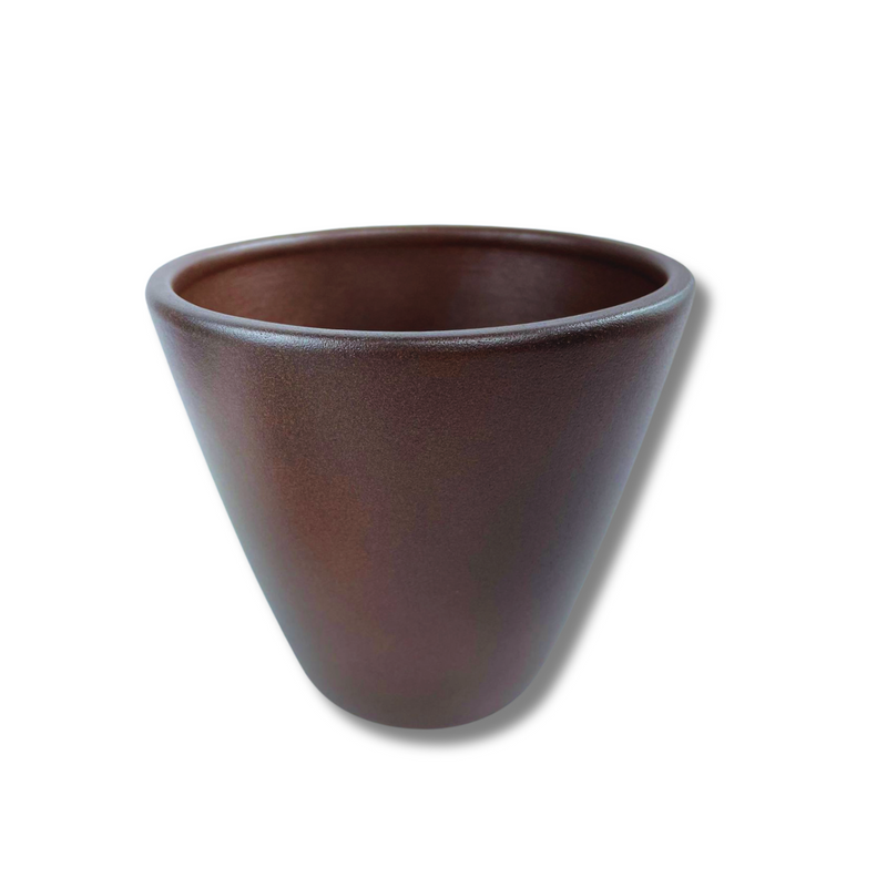 Vaso de Cerâmica Orquídea P cor Aço Cortem Decoração Planta