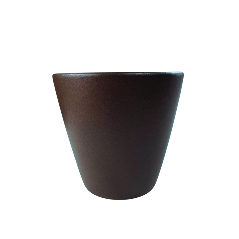 Vaso de Cerâmica Orquídea P cor Aço Cortem Decoração Planta