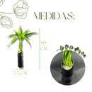 Bambu Trançado Decorativo 6 Hastes C Vaso De Cerâmica Cores