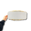 Cesta Decorativa Crisântemo Vime Madeira Artesanal Duplo 15