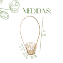 Cesta Decorativa Violeta Bambu Madeira Artesanal Quadrado 12