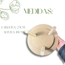 1 Tripé Suporte Para Vasos Madeira Redondo 3 Pés 25cm Decora