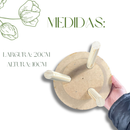 1 Tripé Suporte Para Vasos Madeira Redondo 3 Pés 20cm Decora