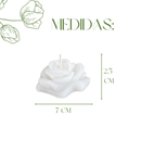 Mini Vela Decorativa Em Formato De Rosa 7 Artesanal