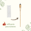 Kit 2 Pavios Para Tocheiro Refil De Fibra Para Tocha