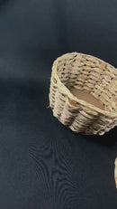 Cesto De Palha Taboa Artesanal Natural 30cm Cachepot Rústico