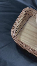 Bandeja De Chá 08x37x47cm Retangular Vime Decoração Ref.663