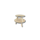1 Tripé Suporte Para Vasos Madeira Redondo 3 Pés 25cm Decora