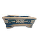 Vaso de Cerâmica Oriental Ikebana Montana G Para Bonsai Quadrado 10x20x26