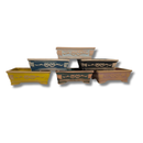 Vaso de Cerâmica Oriental Ikebana Montana G Para Bonsai Quadrado 10x20x26