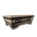 Vaso de Cerâmica Oriental Ikebana Montana G Para Bonsai Quadrado 10x20x26