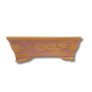 Vaso de Cerâmica Oriental Ikebana Montana G Para Bonsai Quadrado 10x20x26