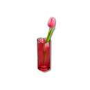 Vaso De Vidro Coração Vermelho 22cm Romântico Flores Quarto